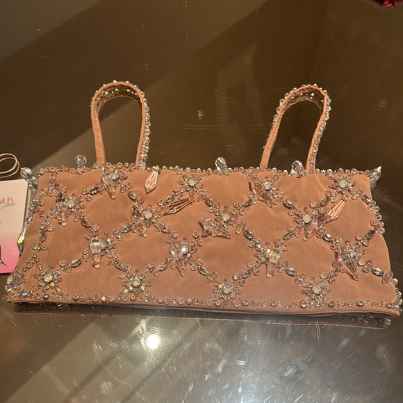 OCEANUS Caliope Crystal Beaded Crop Top - Picture 5 of 7